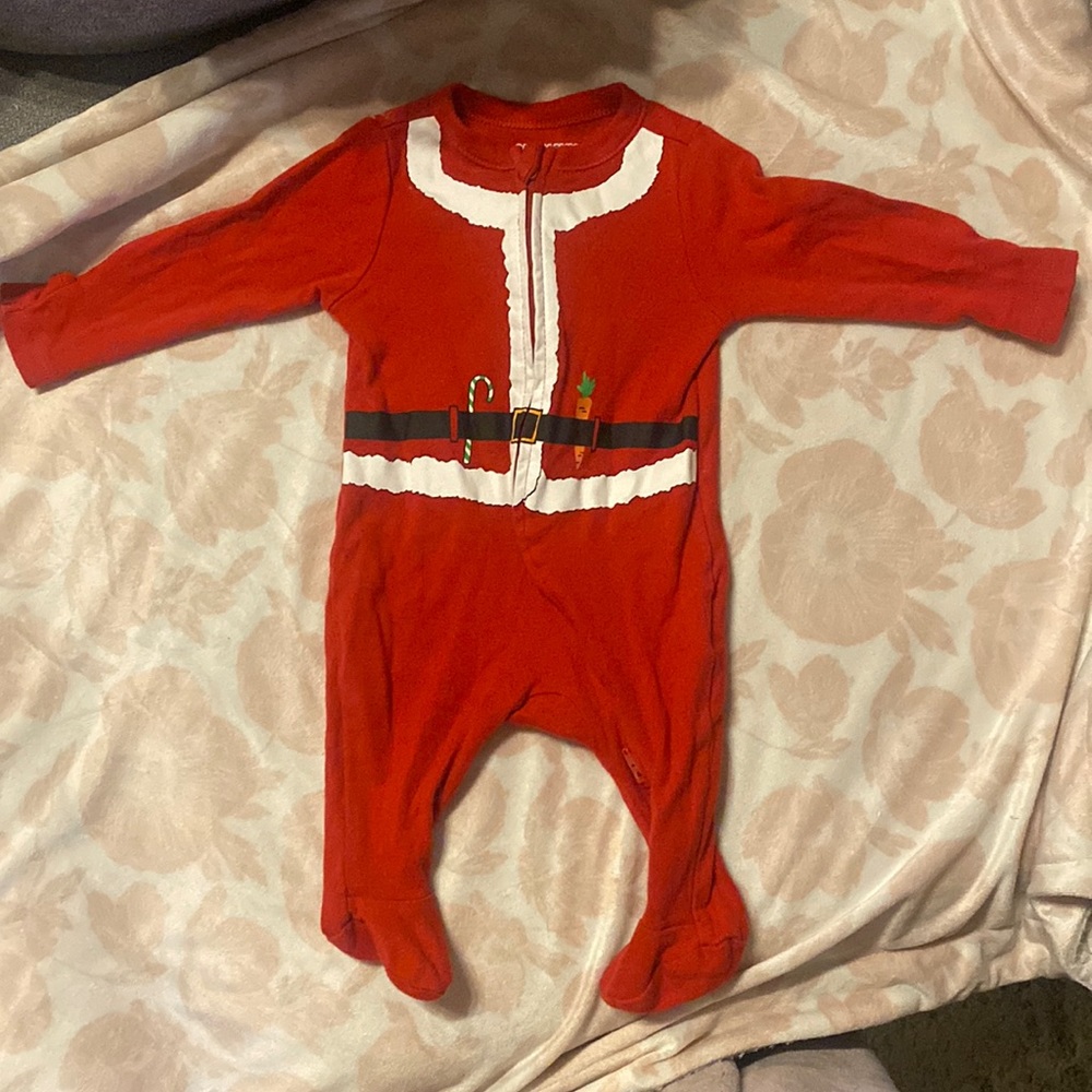 Baby 0-3 Month Santa Pajamas